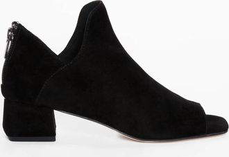 Pelle Moda Womens Vonn Open Toe Suede Bootie In Black