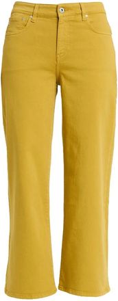 AG - Adriano Goldschmied Saige Wide Leg Crop - Dames - Vrijetijds broeken - Geel - W27 - Denim - Broeken