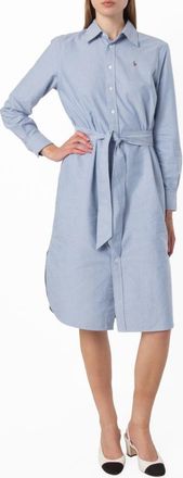 Polo Ralph Lauren Polo Ralph Belted Cotton Oxford Shirt Dress, Size 2
