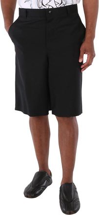Burberry Mens Black Cut-Out Detail Tailored Shorts, Brand Size 44 (Waist Size 29.5)