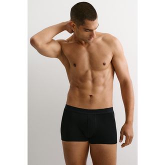 H&M 5-pack short boxer briefs with lycra in Dark Gray Melange/black at Nordstrom, Size X-Large