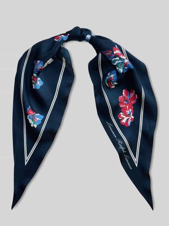 Lauren Ralph Lauren Tuch aus reiner Seide Modell FLORAL S DMD in Dunkelblau, Gr&ouml;&szlig;e 1