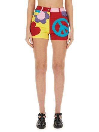 Moschino Multicolor Graphic Shorts