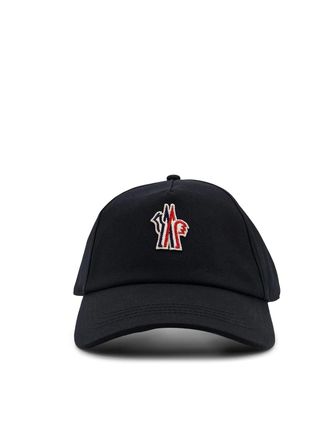 Moncler Cotton hat with front logo patch
