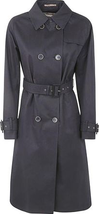 Herno Blauwe Trenchcoat - Dames - Trenchcoats - Blauw - S - Jassen
