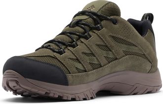Columbia Wanderschuh COLUMBIA CRESTWOOD WATERPROOF, Herren, Gr. 40,5, nori, wet sand, Leder, Textil, Schuhe Wanderschuh, wasserdicht