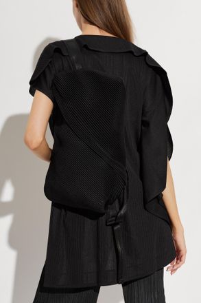 Pleats Please Issey Miyake Pleated Backpack, Womens, Black