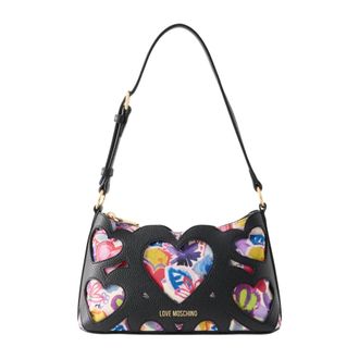 Love Moschino Shoulder Bags, female, Black, Size: ONE SIZE Shoulder Bag with Cursive Logo