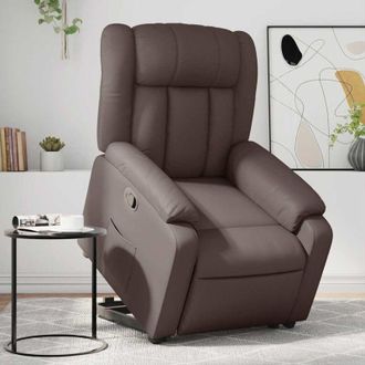 vidaXL Vidaxl - Sill&oacute;n Reclinable Elevable Cuero Sint&eacute;tico Marr&oacute;n