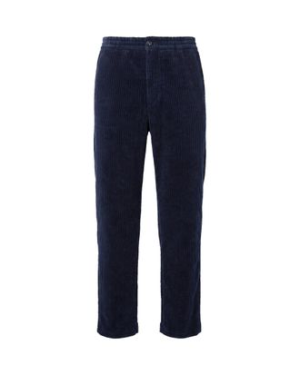 Emporio Armani Dark Navy Corduroy Wide-Leg Pants