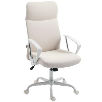 HOMCOM High Back Office Chair - Computer Desk Chair For Home - Grey | TJ Hughes