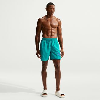 Nike Mens Swim Breaker 7 Fully Lined Volley Short in Green | NESSF508-385