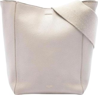 Celine Pre-owned Small Seau Sangle Bag - Dames - Vintage Tas - Beige - ONE Size - Leer - Vintage