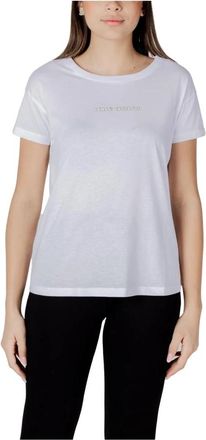 A|X Armani Exchange Elegante Crew Neck T-Shirt voor vrouwen - Dames - T-shirts - Wit - XS - Katoen - Tops