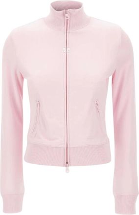 Courr&egrave;ges Light Pink Mock Collar Jacket