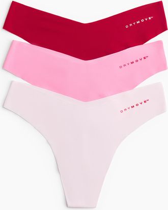 H&M 3er-Pack Sport-Tangas mit DryMove - Pink