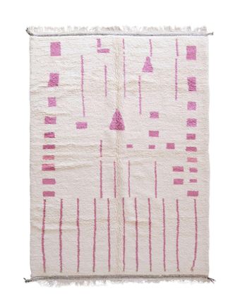 AFK Living Alfombra bereber marroqu&iacute; de pura lana rosa 197 x 303 cm