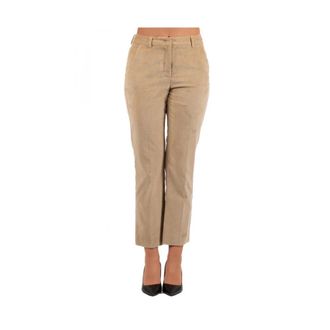 Max Mara Weekend Cropped Broek - Dames - Vrijetijds broeken - Beige - L - Broeken