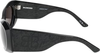 Balenciaga Womens Bb0394s Oversized Acetate Sunglasses Black