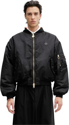 VETEMENTS Leren Kruisen Bomberjack - Heren - Bomber jackets - Zwart - M - Nylon - Jassen
