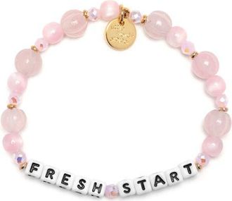 Little Words Project Fresh Start Beaded Stretch Bracelet in Pink at Nordstrom, Size Small