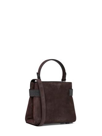 Brunello Cucinelli Womens Top-Handle Bag Espresso Essence Brown Handbags Hand