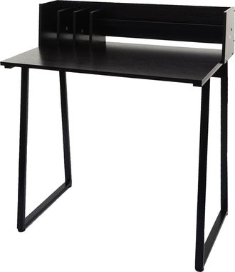 Hhg Hhg - Nunca Usado] Mesa Consola 770, Mesa Tel&eacute;fono, 82x51cm Estructura 3d, Metal Mdf, Negro