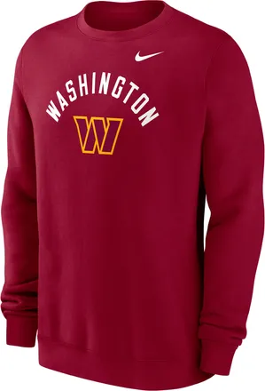 Nike Washington Commanders Club Nike Mens NFL Pullover Crew in Red | NKPV67P9E-ANW