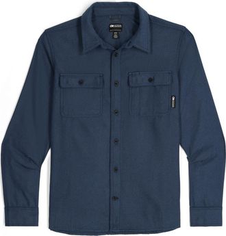 Outdoor Research Feedback Plaid Flannel Overshirt in Dark Navy at Nordstrom, Size Xxx-Large