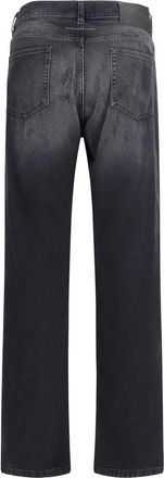 Maison Margiela Mens Black Cotton Straight-Leg Jeans Clothing