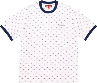 SUPREME SS26 Hearts Intarsia Ringer T-Shirt White SUP-SS26-197-WHT