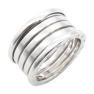 Bulgari Silver White Gold (18K) Band Ring (Pre-Owned)