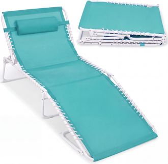 Best Choice Products Extra Wide Patio Chaise Lounge Chair, Portable Folding Recliner w/ 8 Positions