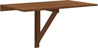 vidaXL Vidaxl - Mesa de pared plegable contrachapada marrón roble 100x60x56 cm