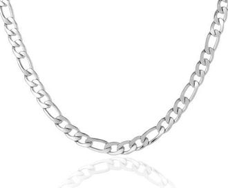 Lucky Brand Mens Figaro Chain Necklace, Silver-Tone 22 Links in Metallic Silver at Nordstrom