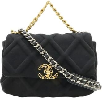 Chanel Pre-owned 19 Borsa a Catena Matelass&eacute; in Cotone - - Pre-owned - Donna - Nero - ONE SIZE