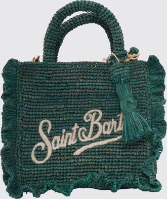 MC2 Saint Barth Borsa in rafia con logo ricamato