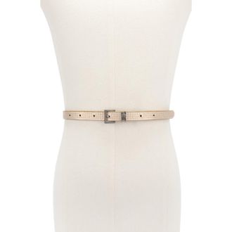 Kurt Geiger Crystal Embellished Belt in Gold at Nordstrom, Size X-Small