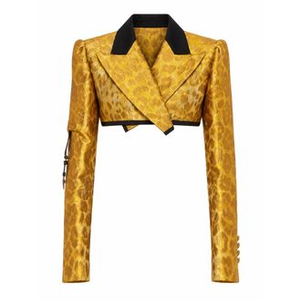 Dolce & Gabbana Blazer - Dames - Jassen - Geel - Maat: S Wol