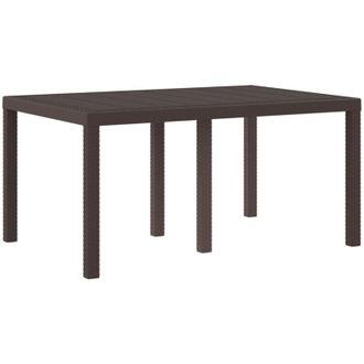 vidaXL Tavolo da Giardino Marrone 150 x 100 x 73 cm polyrattan - Vidaxl