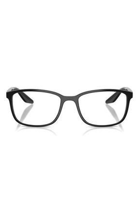 Prada 55mm Pillow Optical Glasses in Black at Nordstrom