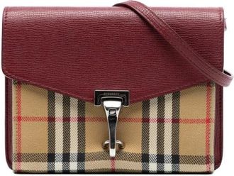 Burberry Pre-owned Cross Body Bags, female, Red, Size: ONE SIZE Pre-owned The Macken Crossbody