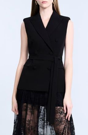 Bcbgmaxazria Belted Double Breasted Vest in Black at Nordstrom Rack, Size 4