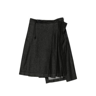 Yohji Yamamoto Asymmetric Pleated Midi Skirt