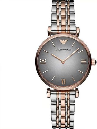 Emporio Armani Twee-wijzer Quartz Horloge - Dames - Horloges - Grijs - ONE Size - Accessoires