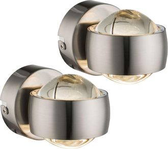 LED Außen Wandleuchte, Silber, Up-Down-Beleuchtung, IP54, 9 Cm X 7 Cm