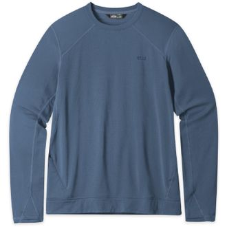 Stio Mens Trax Power Grid Crew Pullover Blue XXL