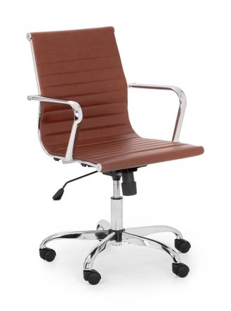 Netfurniture Leo Brown & Chrome Office Chair