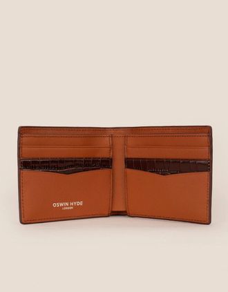 Oswin Hyde Mens Leicester Brown Bifold Wallet