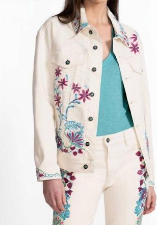 Johnny Was The Classic Denim Jacket Leilana In Cream